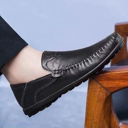 Men's Casual Shoes Flats Breathable Loafers Shoes Black
