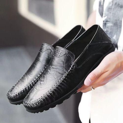 Men's Casual Shoes Flats Breathable Loafers Shoes Black