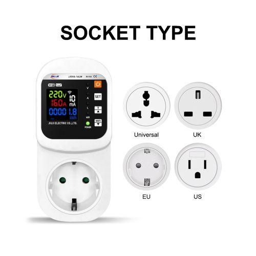 WIFI TY APP Smart Socket 16A LCD Display Socket With