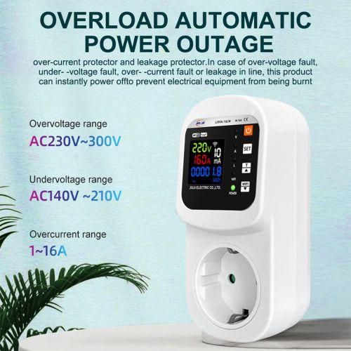 WIFI TY APP Smart Socket 16A LCD Display Socket With