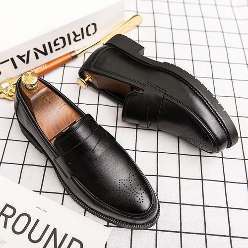 Men's Oxfords Formal Flat Business Shoes Loafers Italian Official Black