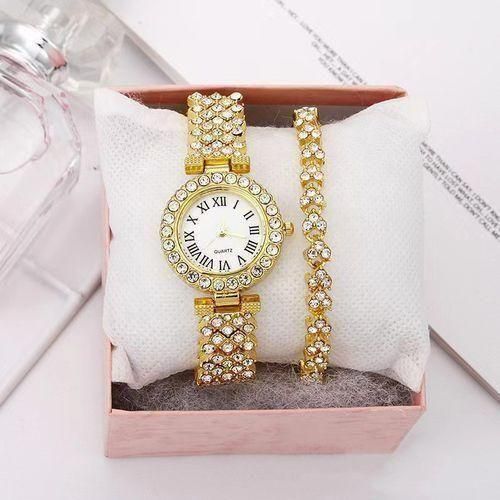 Elegant Ladies Wristwatch Set-Rose Gold