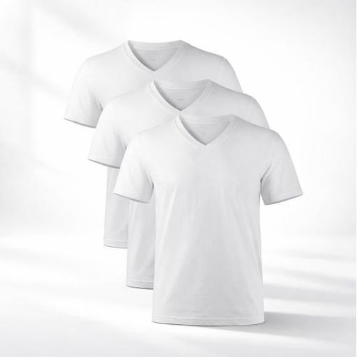 Yarrison 3 Pack Men's Under T-Shirts - White