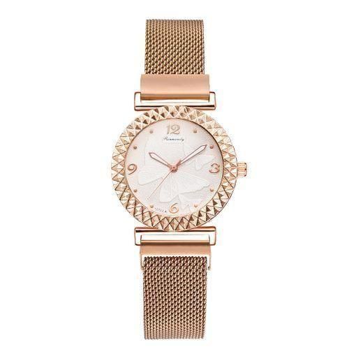 Women's Fashion Retro Style Diamond Set Watch Set - Gold