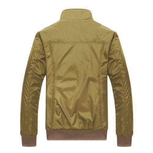 Berrykey Mens Thick Bomber Lightweight Jackets Autumn Blazer Winter Windbreaker Coats Khaki