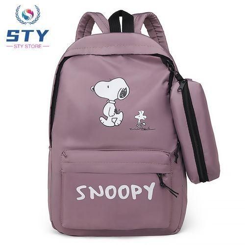 STY Ladies Backpack Women Lightweight Laptop Bag Nylon School Bags - Pale Purple