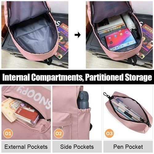 STY Ladies Backpack Women Lightweight Laptop Bag Nylon School Bags - Pale Purple