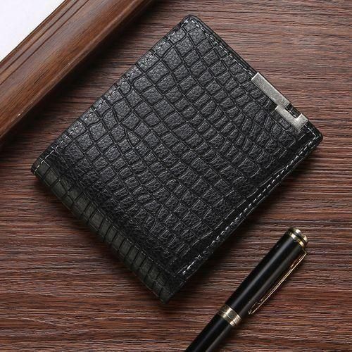 STY Men Geometric Pattern Billfold Business Wallets Horizontal Credit Card Holder