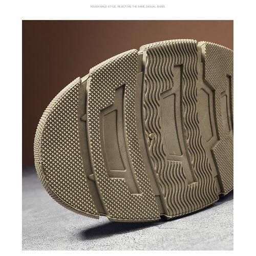 Men's Casual Hiking Martin Boots High Top Sneakers - Khaki