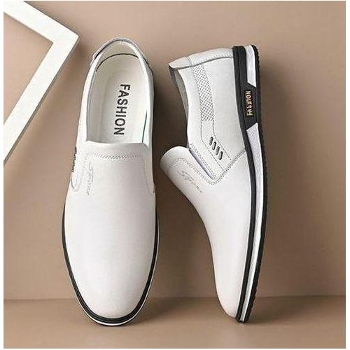 Men's Casual Oxfords Pu Leather Loafers Brogues Shoes Wedding White