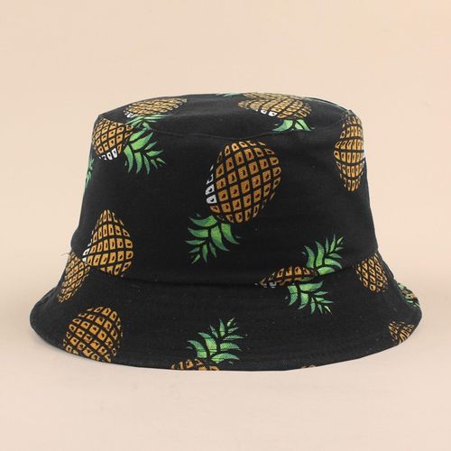 Bucket Hat Pineapple Double Side Packable Wide Brim Fisherman Caps For Traveling Beach Vacation NO5116