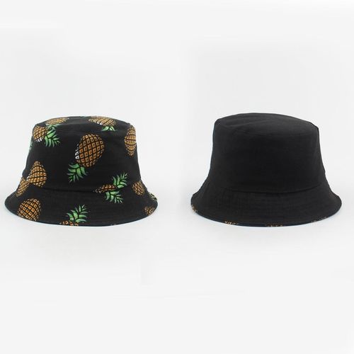 Bucket Hat Pineapple Double Side Packable Wide Brim Fisherman Caps For Traveling Beach Vacation NO5116