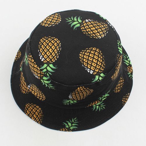 Bucket Hat Pineapple Double Side Packable Wide Brim Fisherman Caps For Traveling Beach Vacation NO5116