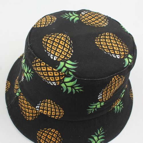 Bucket Hat Pineapple Double Side Packable Wide Brim Fisherman Caps For Traveling Beach Vacation NO5116