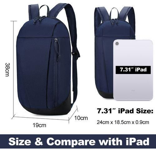 ARHANORY Teenager Small Backpack Unisex Mini Sport Bag Simple School Bag - Navy Blue