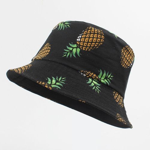 Bucket Hat Pineapple Double Side Packable Wide Brim Fisherman Caps For Traveling Beach Vacation NO5116