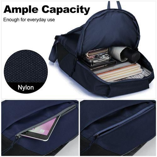 ARHANORY Teenager Small Backpack Unisex Mini Sport Bag Simple School Bag - Navy Blue