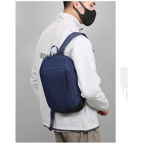 ARHANORY Teenager Small Backpack Unisex Mini Sport Bag Simple School Bag - Navy Blue