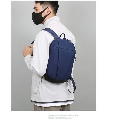 ARHANORY Teenager Small Backpack Unisex Mini Sport Bag Simple School Bag - Navy Blue