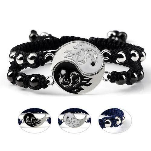 Genelec 2 In1 Dragon Tai Chi Adjustable Bracelets Couple Jewelry