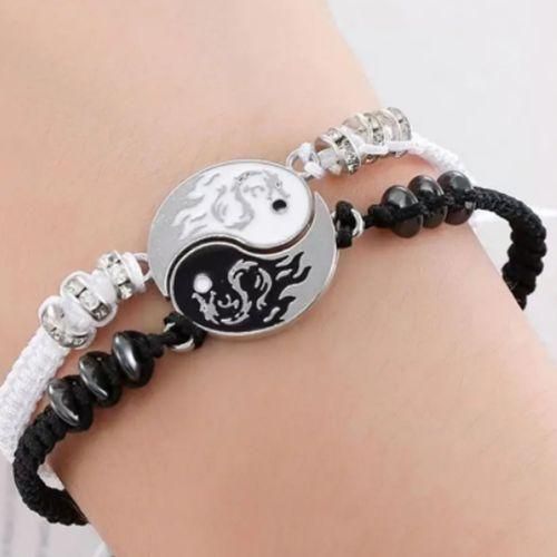 Genelec 2 In1 Dragon Tai Chi Adjustable Bracelets Couple Jewelry