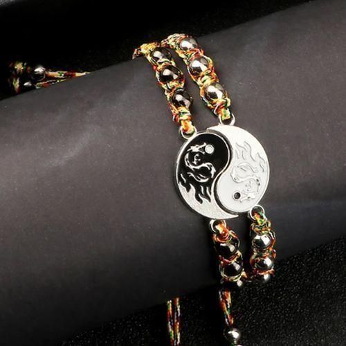 Genelec 2 In1 Dragon Tai Chi Adjustable Bracelets Couple Jewelry