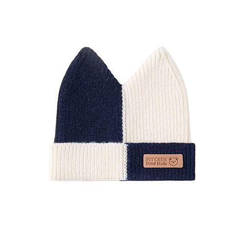 Cute Warm Children Knitted Hat Charming Cute Design Kids Winter Hats for Girls Boys Infants Toddlers,Navy Blue NO5114