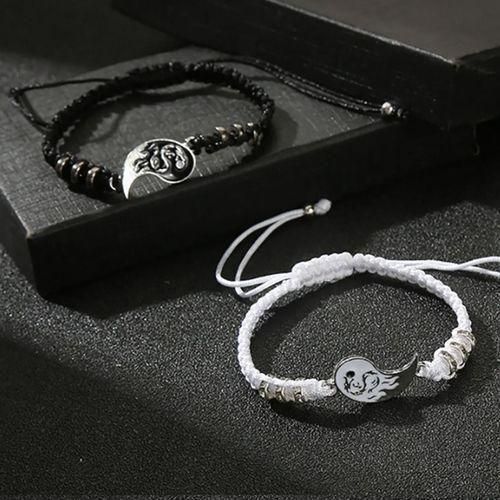 Genelec 2 In1 Dragon Tai Chi Adjustable Bracelets Couple Jewelry