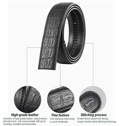 2 Pieces  Leather Automatic Buckle Belt Godzilla Monster