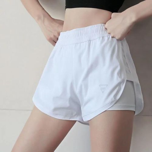 Fake Two-piece Anti Glare Loose And Quick Drying Sports Shorts For Women's Summer Slim Training,