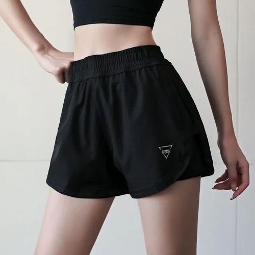 Fake Two-piece Anti Glare Loose And Quick Drying Sports Shorts For Women's Summer Slim Training,