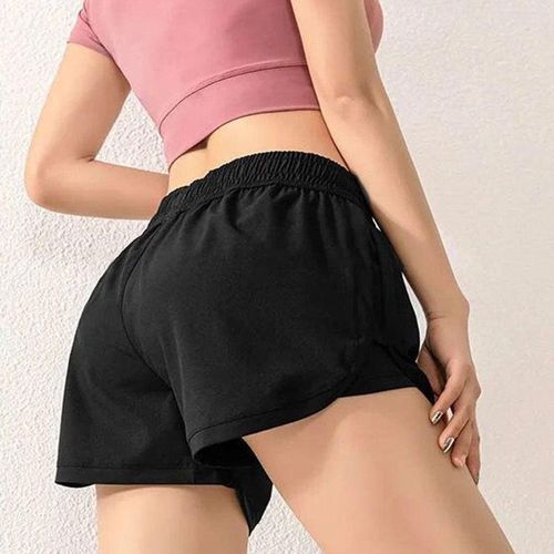 Fake Two-piece Anti Glare Loose And Quick Drying Sports Shorts For Women's Summer Slim Training,