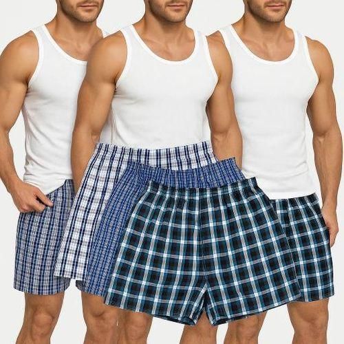 Lux Bundle of 3 boxers and 3 vests - Multicolor