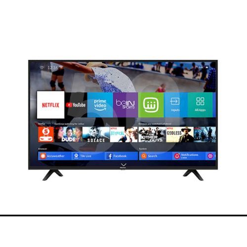 Hisense 50" Smart, Flameless Free To Air, 4K With built-in WIFI & Bluetooth-Black
