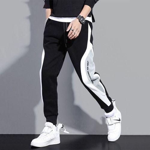 Sweatpants Pockets Pants Man Sweatpants Youthful Vitality Trousers Black
