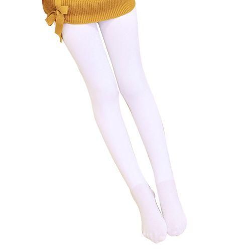 915 Generation Children's Winter Fleece Thickened Dance Socks Dance Socks Warm OnePiece PantsWhite FootedL