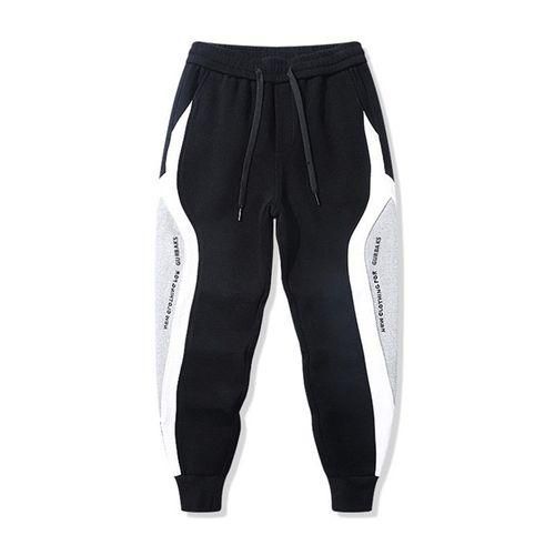 Sweatpants Pockets Pants Man Sweatpants Youthful Vitality Trousers Black