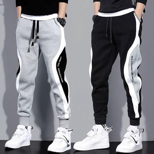 Sweatpants Pockets Pants Man Sweatpants Youthful Vitality Trousers Black
