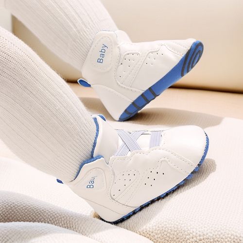 Spring And Autumn 0-1 Year Old Baby Shoes With Soft Soles Anti Slip And Wear-resistant Sports Shoes Comfortable High Top Walking Shoes