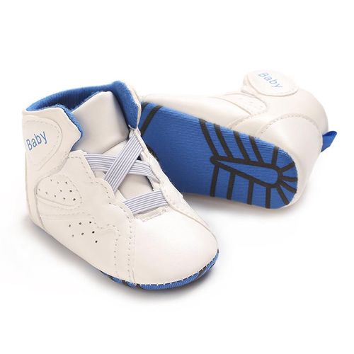 Spring And Autumn 0-1 Year Old Baby Shoes With Soft Soles Anti Slip And Wear-resistant Sports Shoes Comfortable High Top Walking Shoes