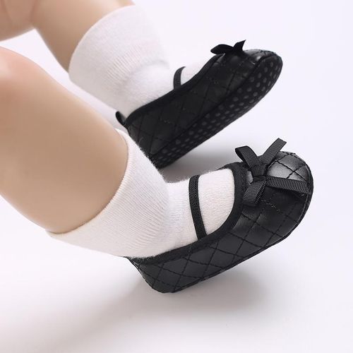 Spring And Summer Baby Girl PU Flat Shoes Newborn Soft Soled Comfortable Walking Shoes