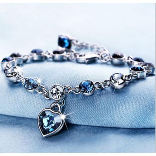 Women Bracelets Fashion Ladies Classic Jewelry - Blue&Silver