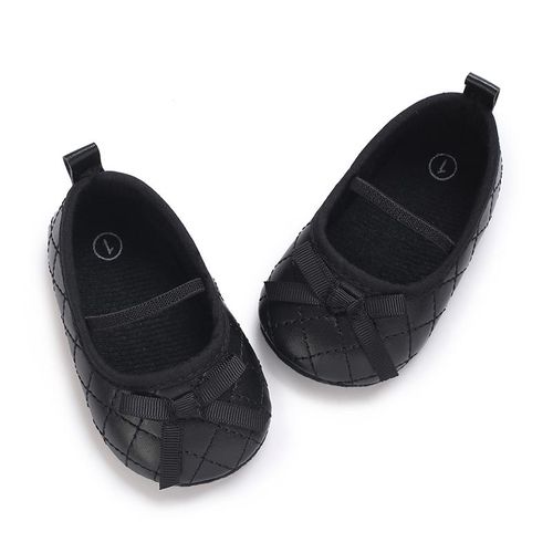 Spring And Summer Baby Girl PU Flat Shoes Newborn Soft Soled Comfortable Walking Shoes