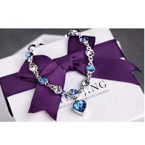 Women Bracelets Fashion Ladies Classic Jewelry - Blue&Silver