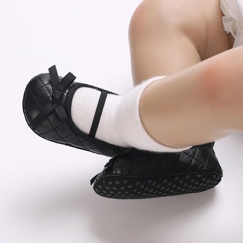 Spring And Summer Baby Girl PU Flat Shoes Newborn Soft Soled Comfortable Walking Shoes