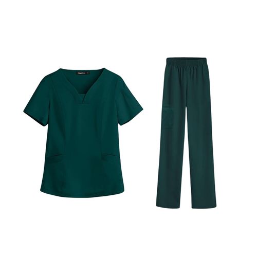Nursing Uniform Top Pants Set Workwear With Pockets Soft