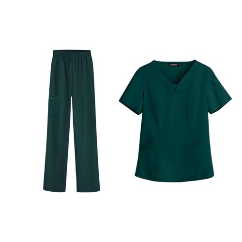Nursing Uniform Top Pants Set Workwear With Pockets Soft