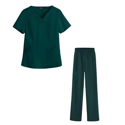 Nursing Uniform Top Pants Set Workwear With Pockets Soft