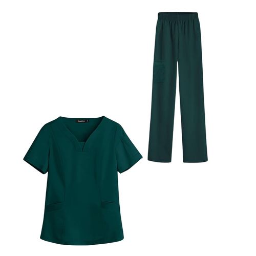 Nursing Uniform Top Pants Set Workwear With Pockets Soft