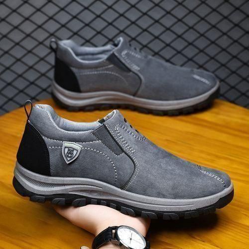 Mens Loafers Slip-on Office Casual Comfortable Shoes Grey